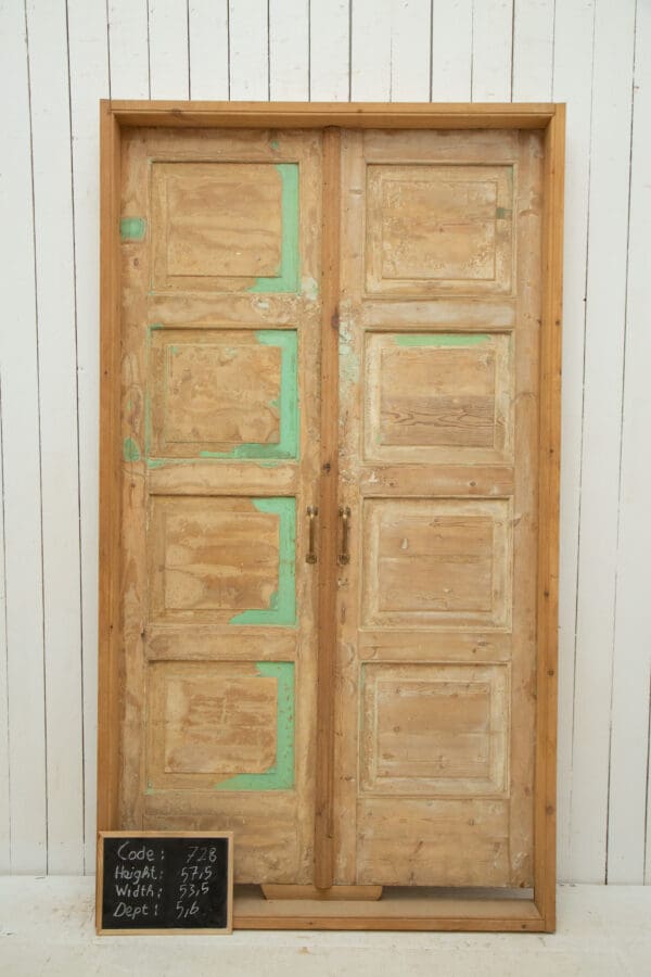 Antique Solid Wood French Doors (Set) - Lot 728