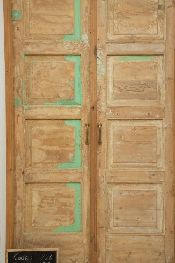 Antique Solid Wood French Doors (Set) - Lot 728 - Image 2