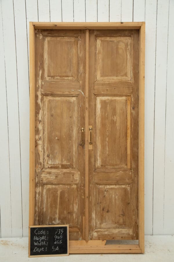 Antique Solid Wood French Doors (Set) - Lot 735