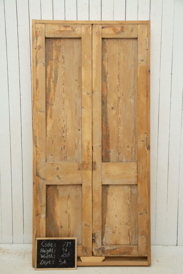 Antique Solid Wood French Doors (Set) - Lot 739 - Image 3