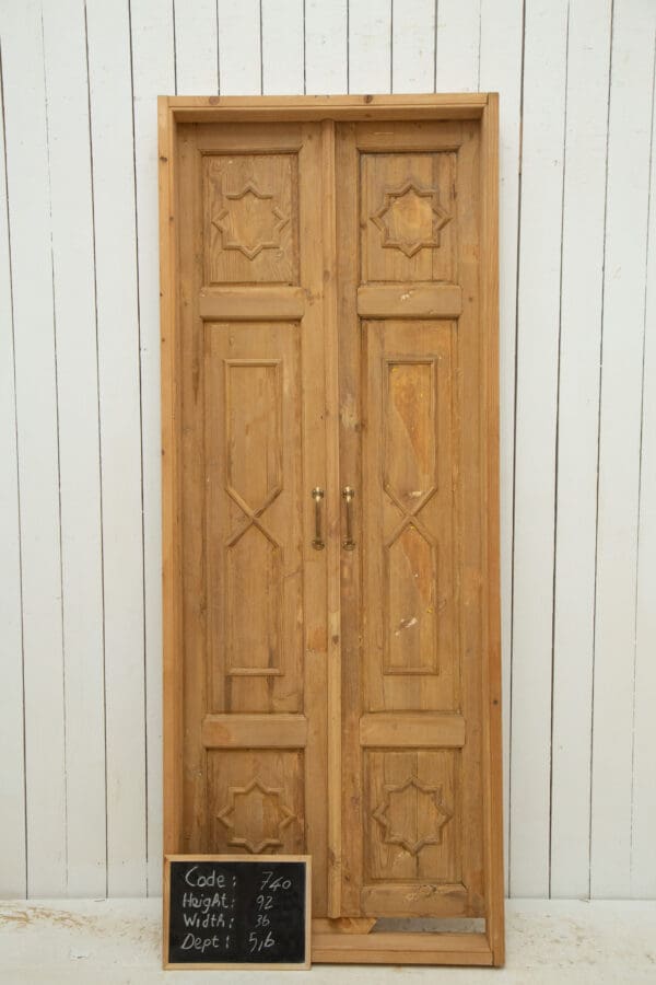 Antique Solid Wood French Doors (Set) - Lot 740