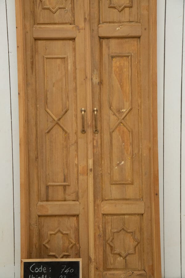 Antique Solid Wood French Doors (Set) - Lot 740 - Image 2