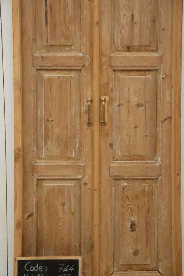 Antique Solid Wood French Doors (Set) - Lot 744 - Image 2