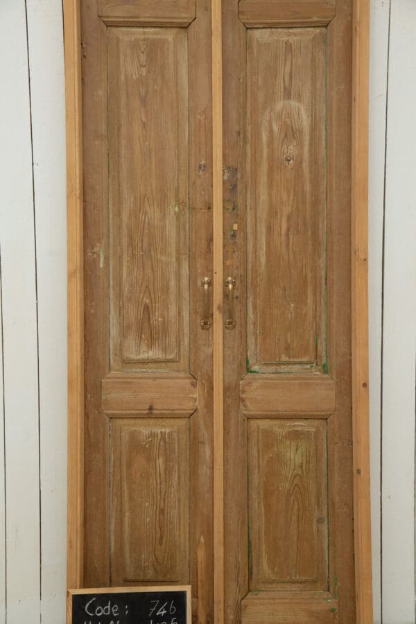 Antique Solid Wood French Doors (Set) - Lot 746 - Image 2