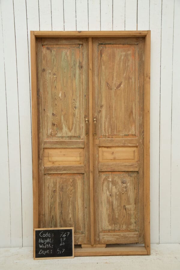 Antique Solid Wood French Doors (Set) - Lot 747