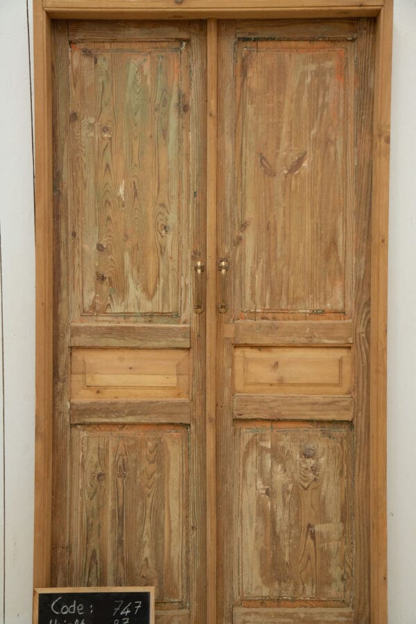 Antique Solid Wood French Doors (Set) - Lot 747 - Image 2