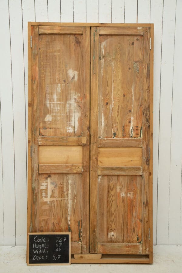 Antique Solid Wood French Doors (Set) - Lot 747 - Image 3