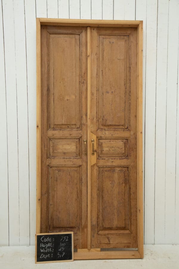 Antique Solid Wood French Doors (Set) - Lot 752