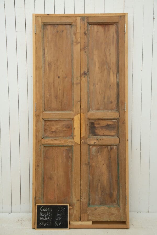 Antique Solid Wood French Doors (Set) - Lot 752 - Image 3