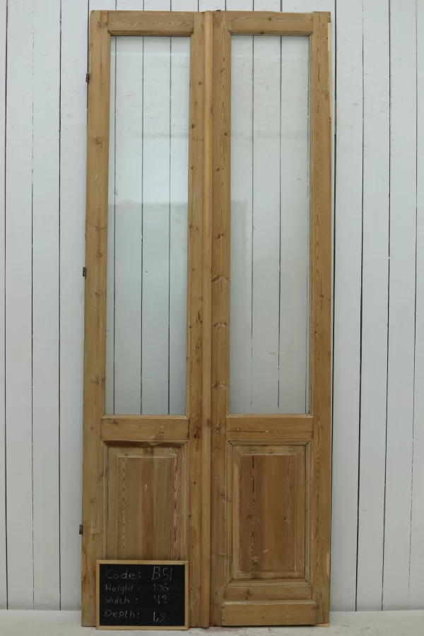 Antique French door Glass - lot B51