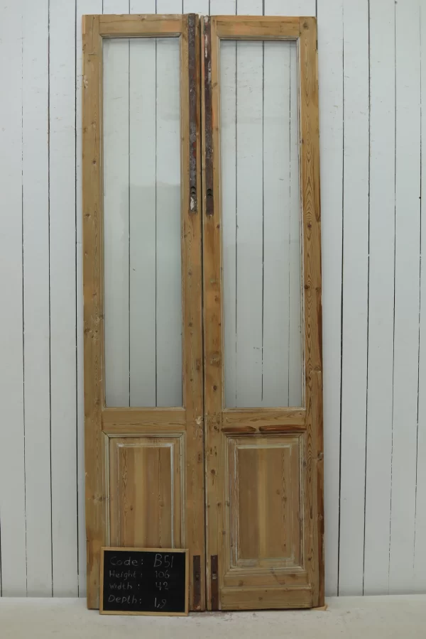Antique French door Glass - lot B51 - Image 4