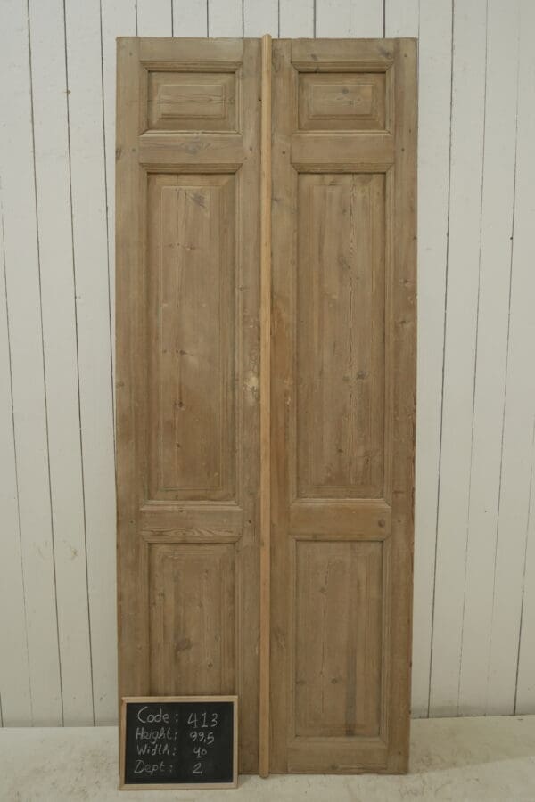 Antique Solid Wood French Doors (Set) - Lot 413