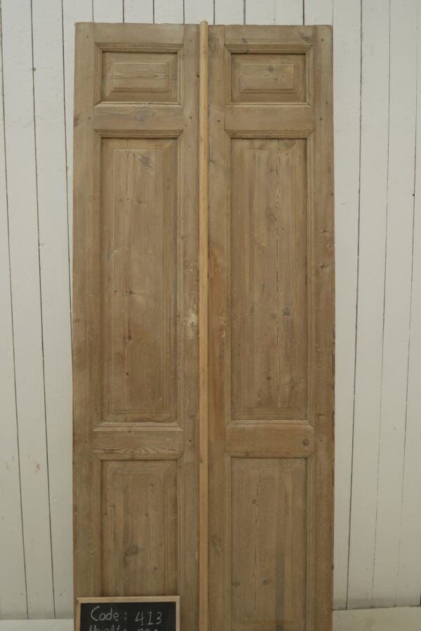 Antique Solid Wood French Doors (Set) - Lot 413 - Image 2