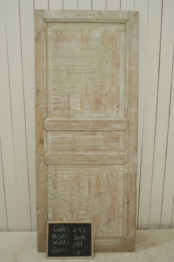 Antique Solid Wood French Door - Lot 456