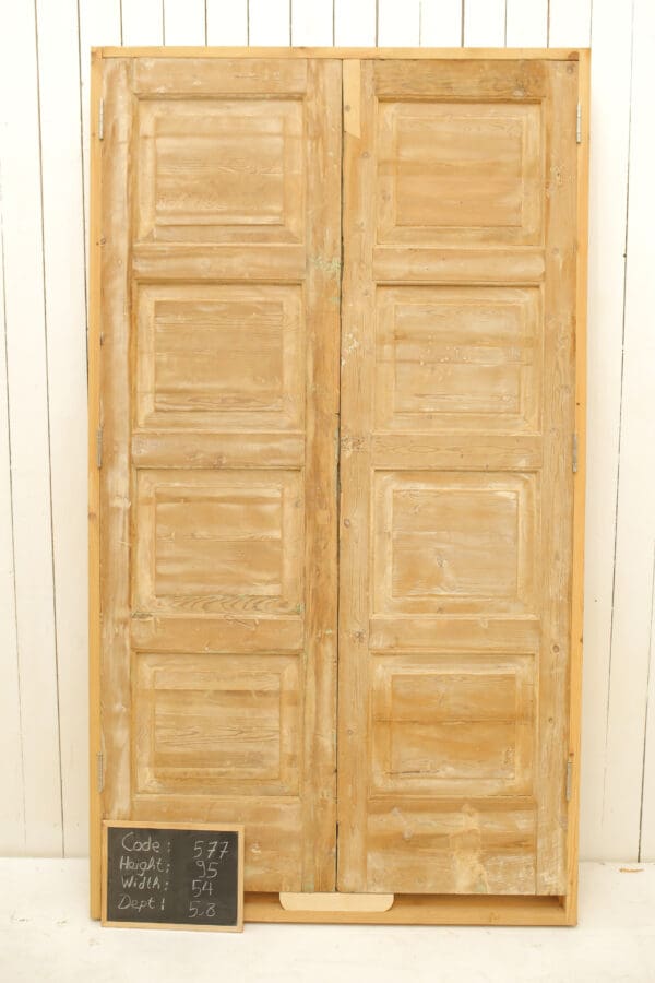 Antique Solid Wood French Doors (Set) - Lot 577 - Image 3