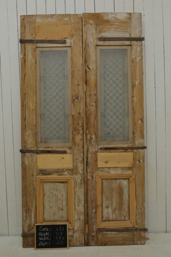 Antique French Glass Door with Iron (Set) - Lot 686 - Image 3