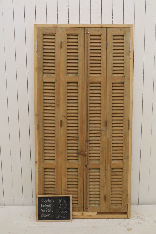 Antique Solid Wood French Door (Set) - Lot 816