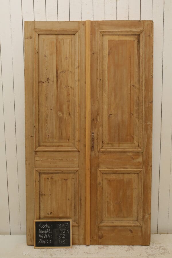 ntique Solid Wood French Doors (Set) - Lot 907