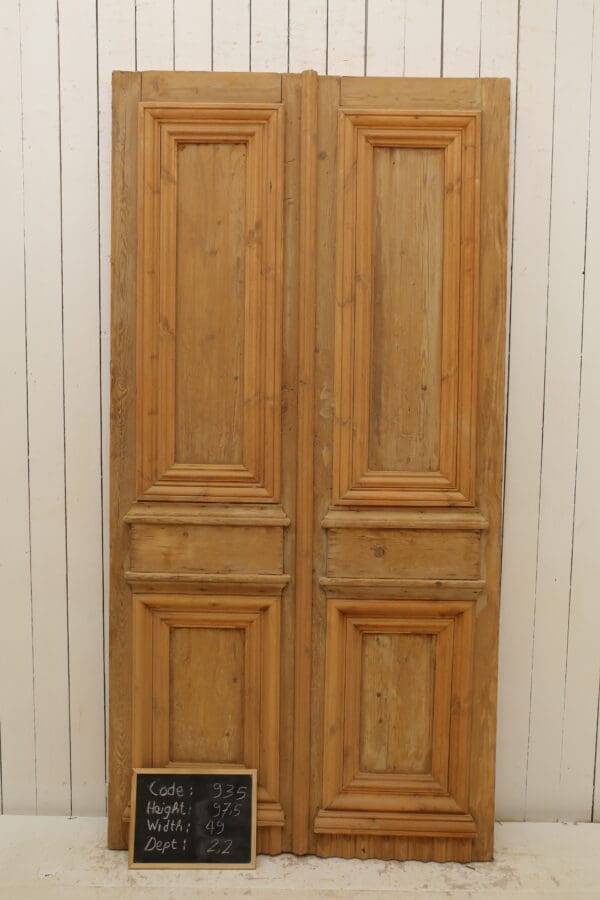 Antique Solid Wood French Doors (Set) - Lot 935