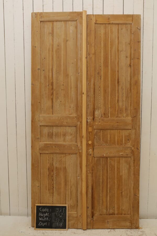 Antique Solid Wood French Doors (Set) - Lot 938