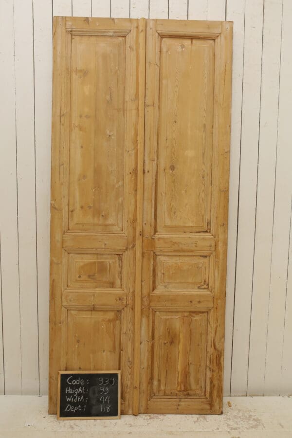 Antique Solid Wood French Doors (Set) - Lot 939