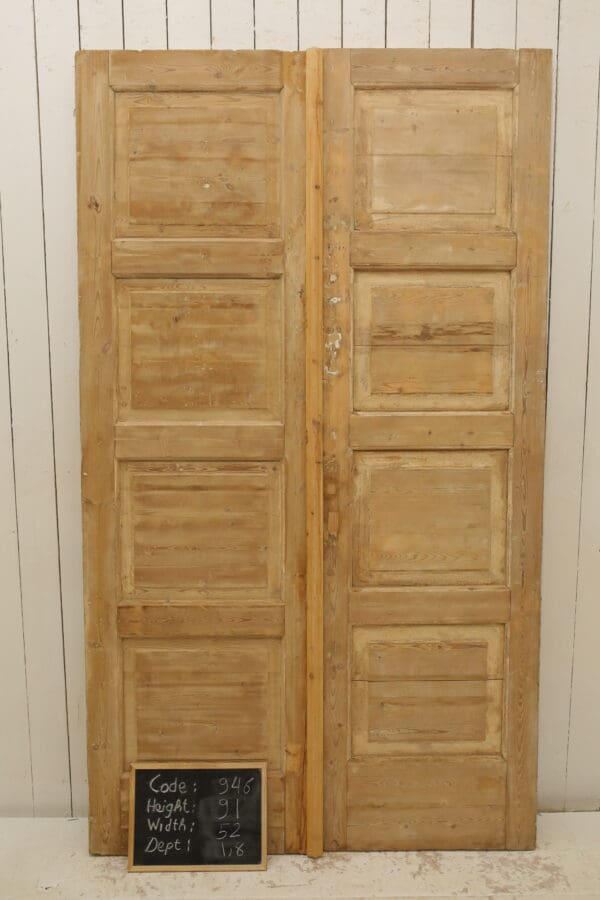 Antique Solid Wood French Doors (Set) - Lot 946