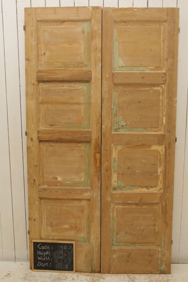 Antique Solid Wood French Doors (Set) - Lot 947 - Image 3