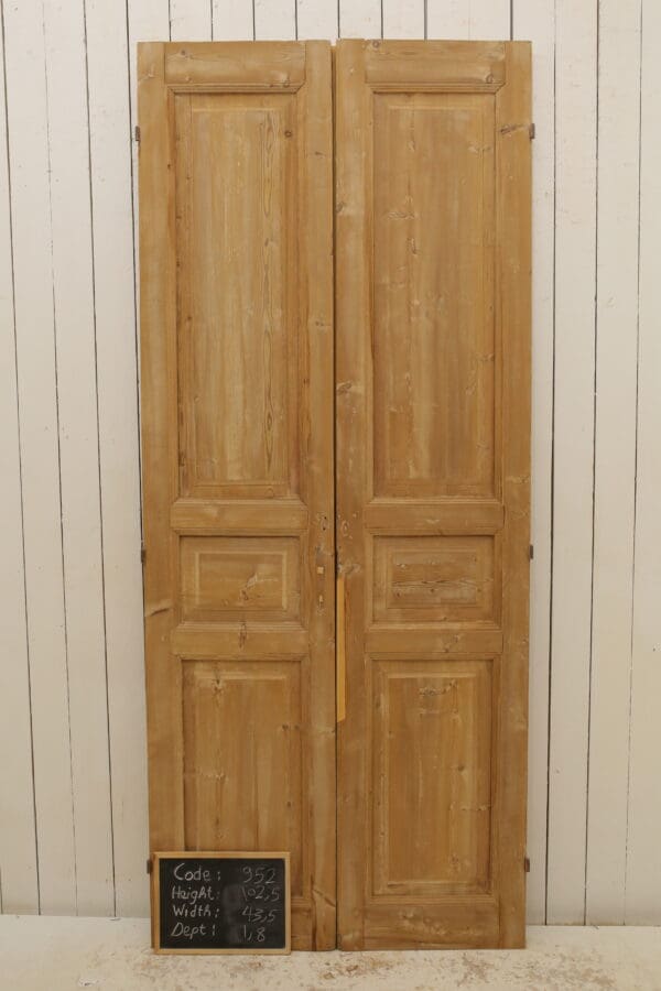 Antique Solid Wood French Doors (Set) - Lot 952 - Image 3