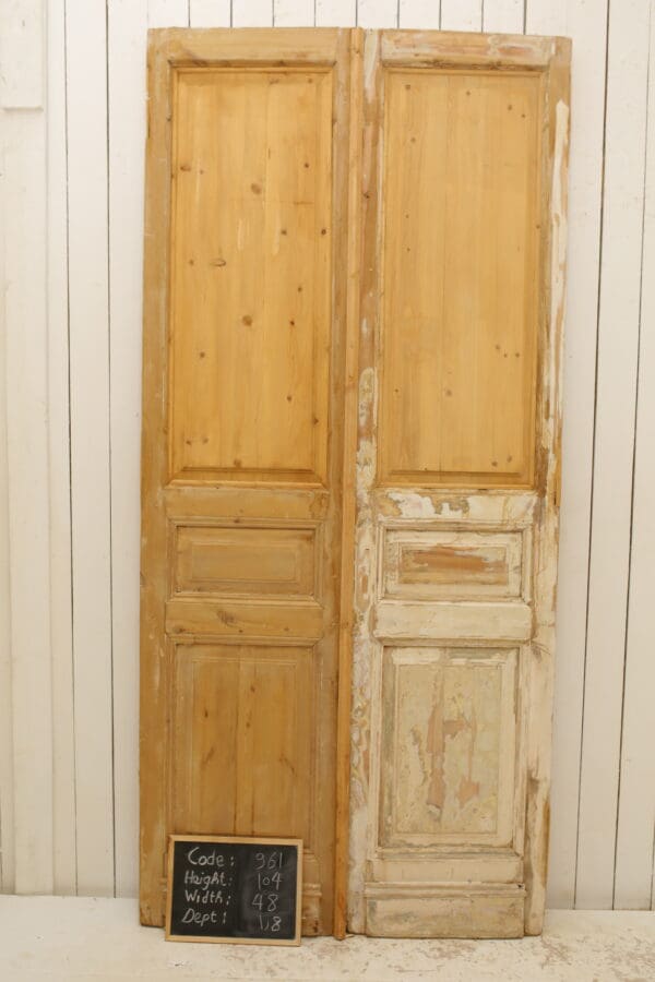 Antique Solid Wood French Doors (Set) - Lot 961