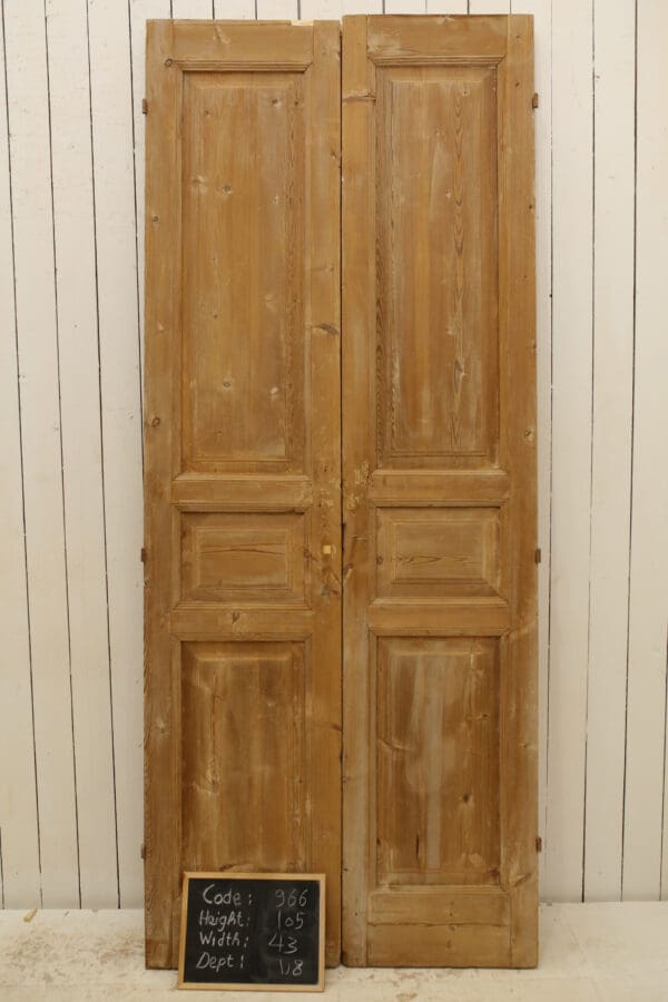 Antique Solid Wood French Doors (Set) - Lot 966 - Image 3