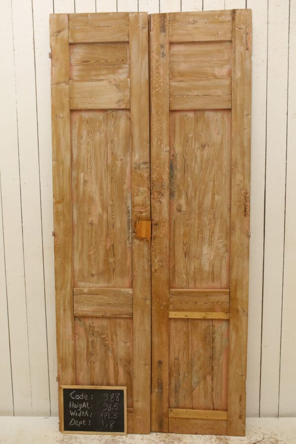 Antique Solid Wood French Doors (Set) - Lot 988 - Image 3