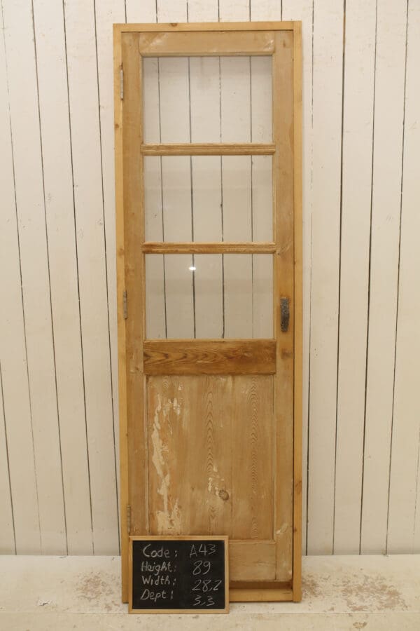 Antique French Glass Door with Iron - Lot A43