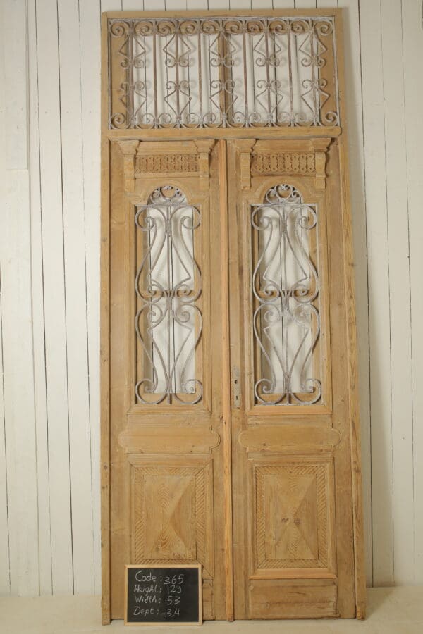 Antique French Door with Iron (Set) - Lot 365