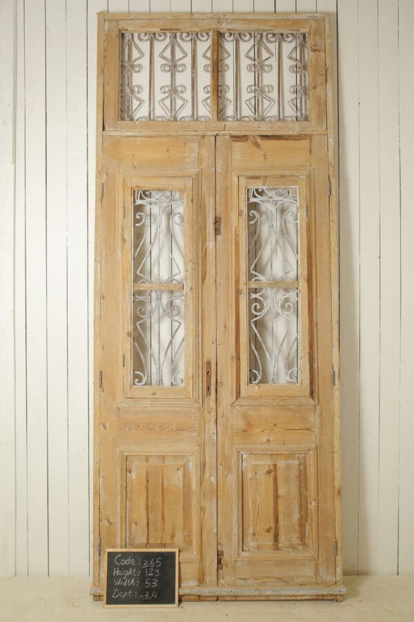 Antique French Door with Iron (Set) - Lot 365 - Image 3