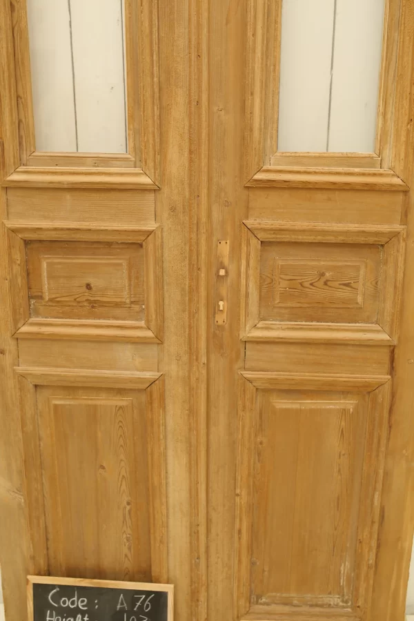 Antique French door Glass - lot A76 - Image 3