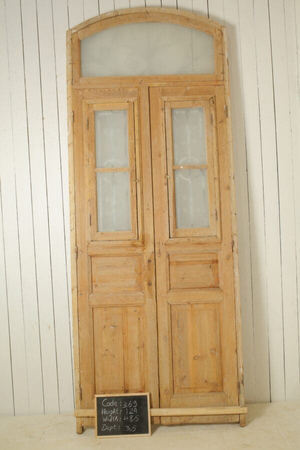 Antique French Glass Door with Iron (Set) - Lot 369 - Image 3