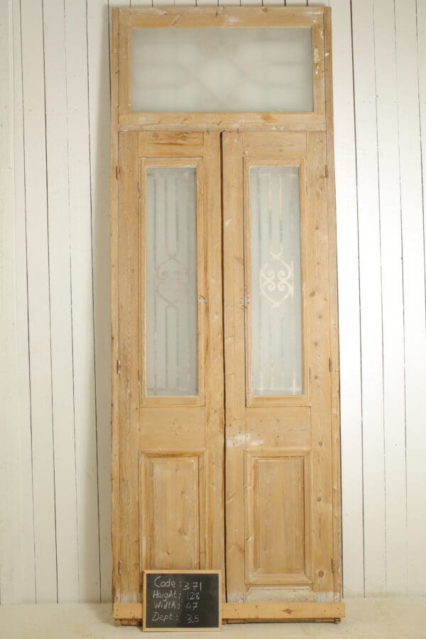 Antique French Glass Door with Iron (Set) - Lot 371 - Image 3