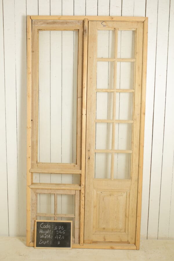 Antique Multipanel Glass Door (Set) - Lot 376