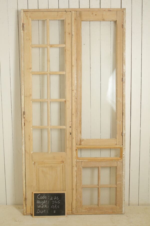 Antique Multipanel Glass Door (Set) - Lot 376 - Image 3