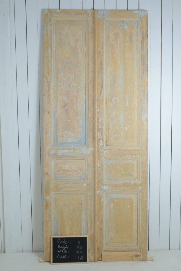 Antique Solid Wood French Doors (Set) - Lot 5 - Image 3