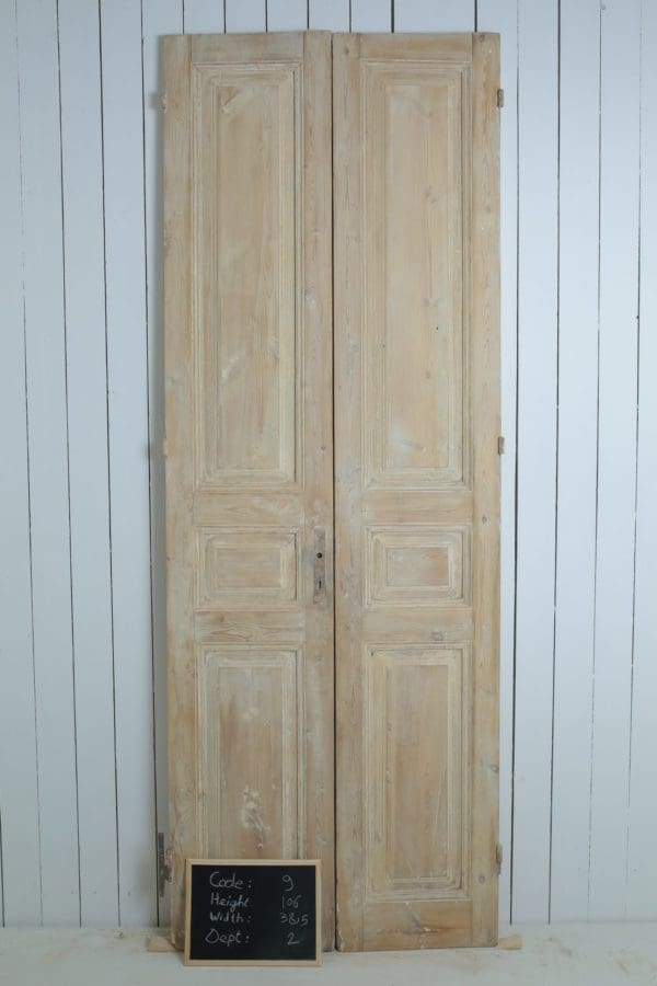 Antique Solid Wood French Doors (Set) - Lot 9 - Image 3