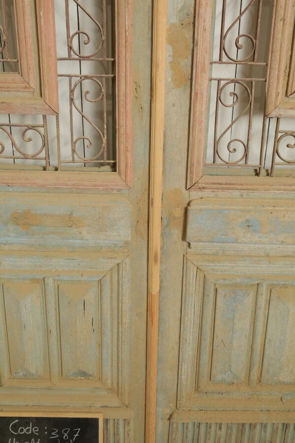 Antique French Door with Iron (Set) - Lot 387 - Image 2