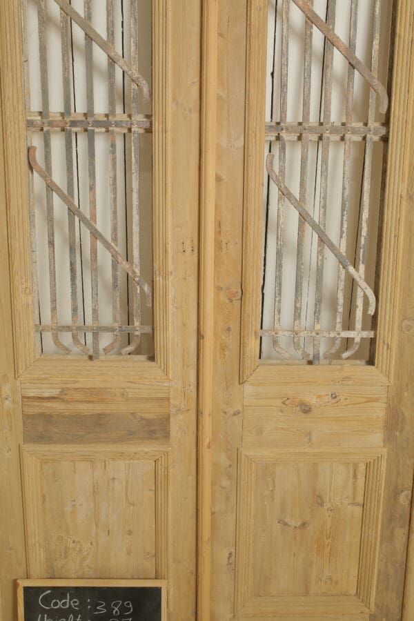 Antique French Door with Iron (Set) - Lot 389 - Image 2