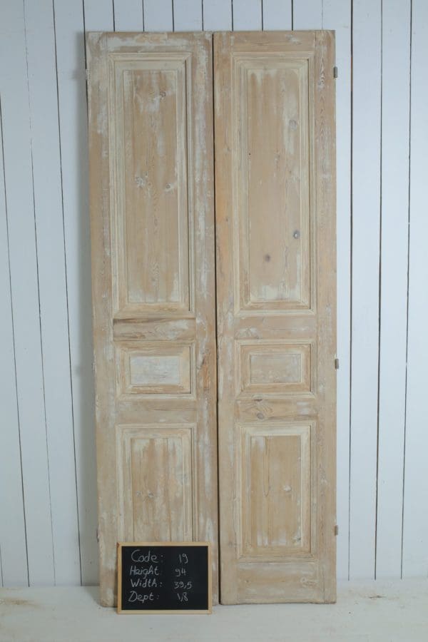 Antique Solid Wood French Doors (Set) - Lot 19 - Image 3