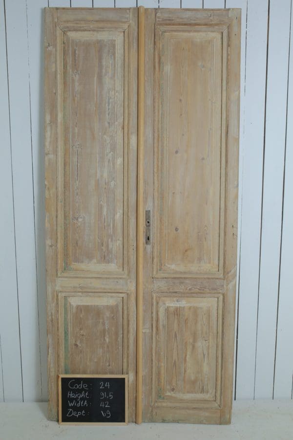 Antique Solid Wood French Doors (Set) - Lot 24