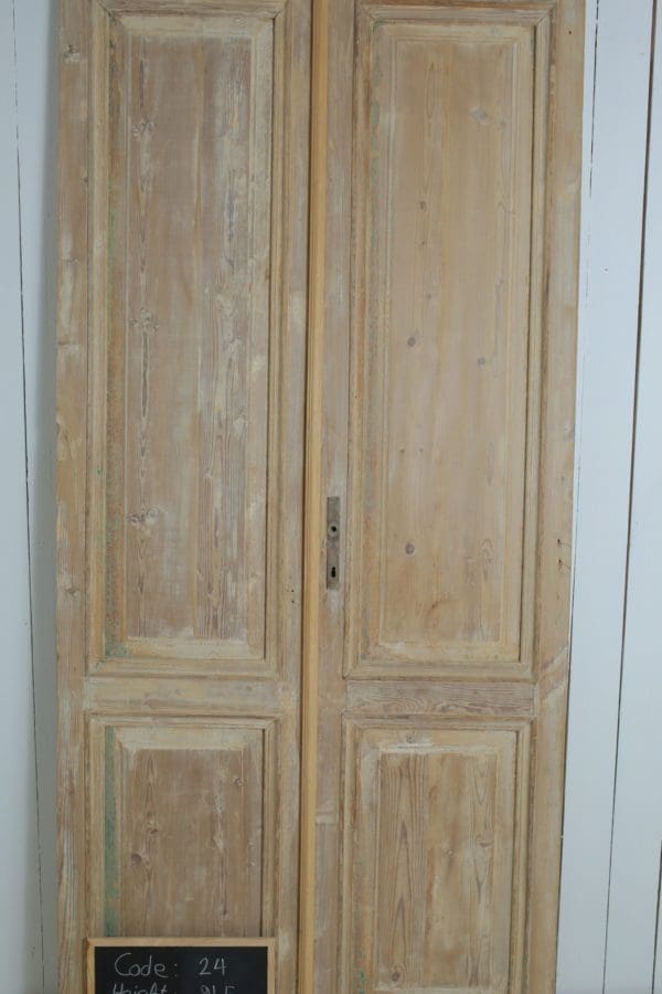 Antique Solid Wood French Doors (Set) - Lot 24 - Image 2