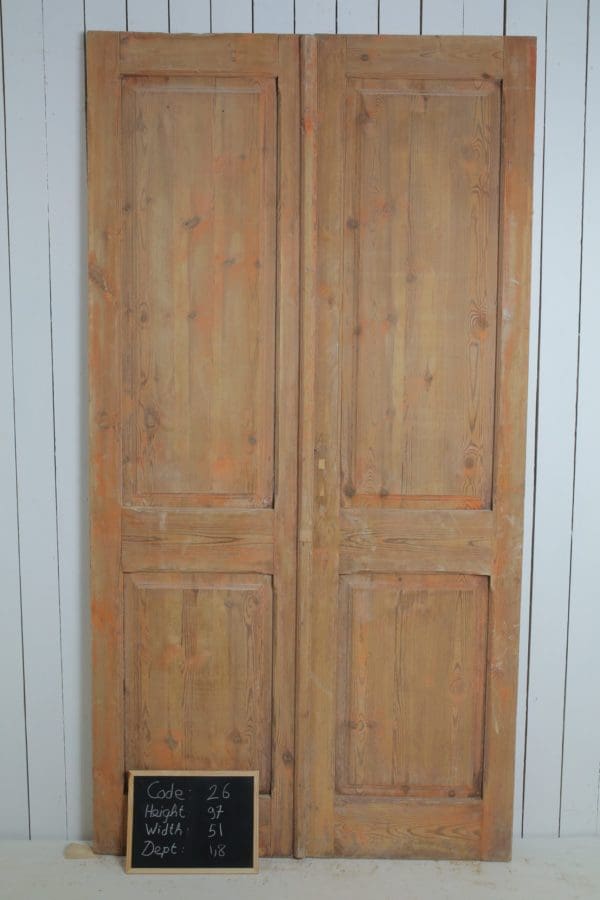 Antique Solid Wood French Doors (Set) - Lot 26