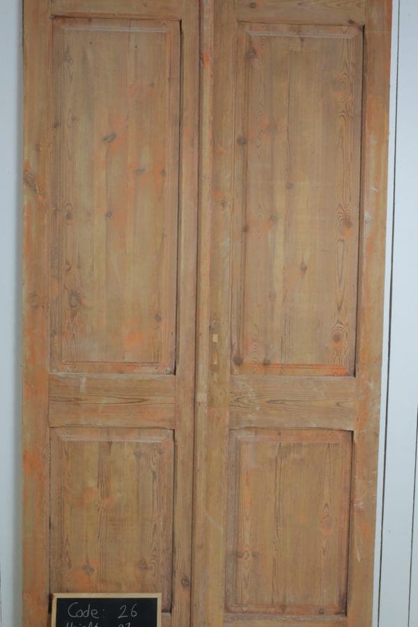 Antique Solid Wood French Doors (Set) - Lot 26 - Image 2