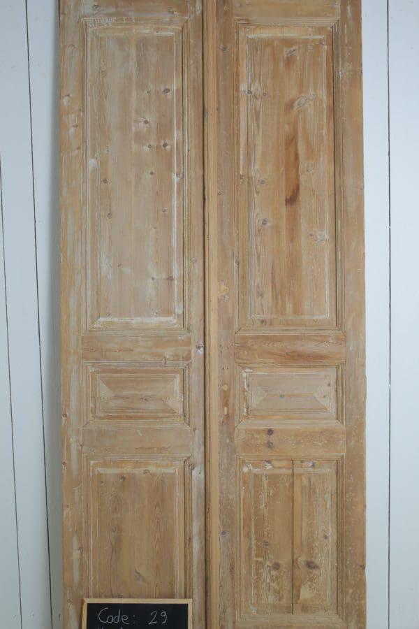 Antique Solid Wood French Doors (Set) - Lot 29 - Image 2