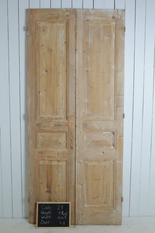 Antique Solid Wood French Doors (Set) - Lot 29 - Image 3